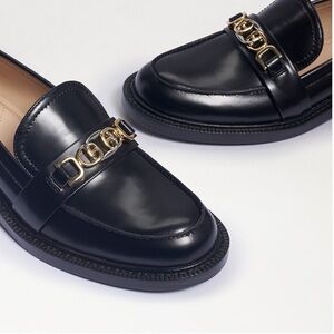 Sam Edelman women christy black patent Leather loafers Size 9.5 NEW